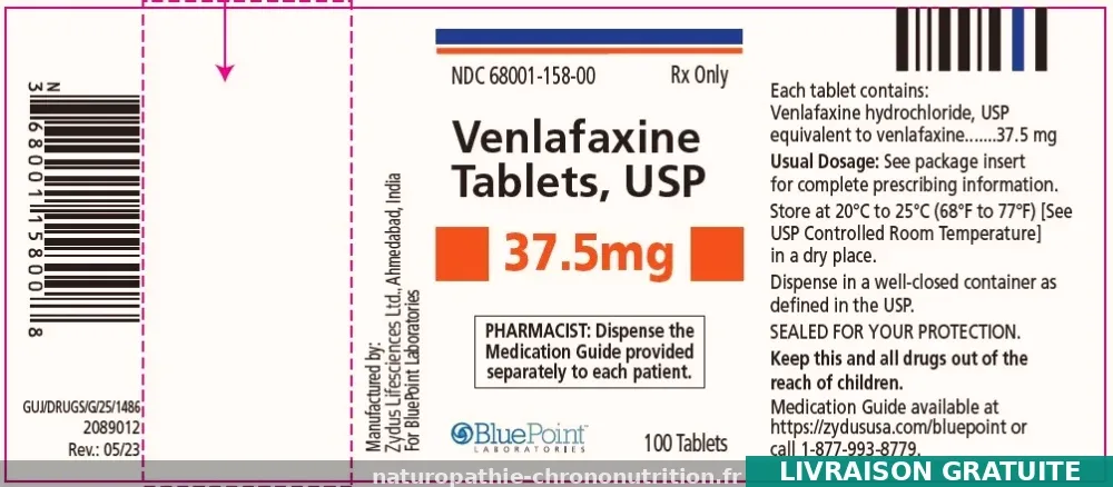 Commander Venlafaxine 150mg en France — pharmacie certifiée