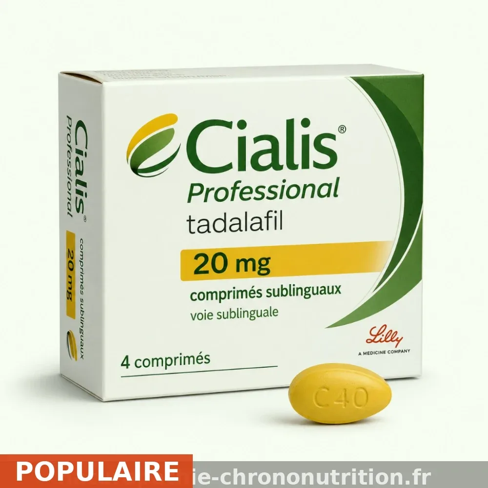 Cialis Professional 20mg: 0,55€/comprimé — Obtenez en France