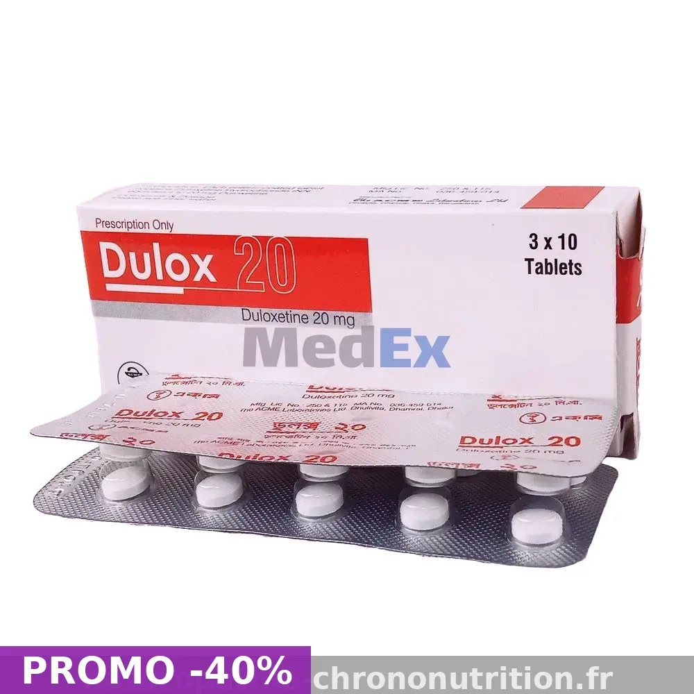 Achat Duloxétine 30mg pas cher à Nice