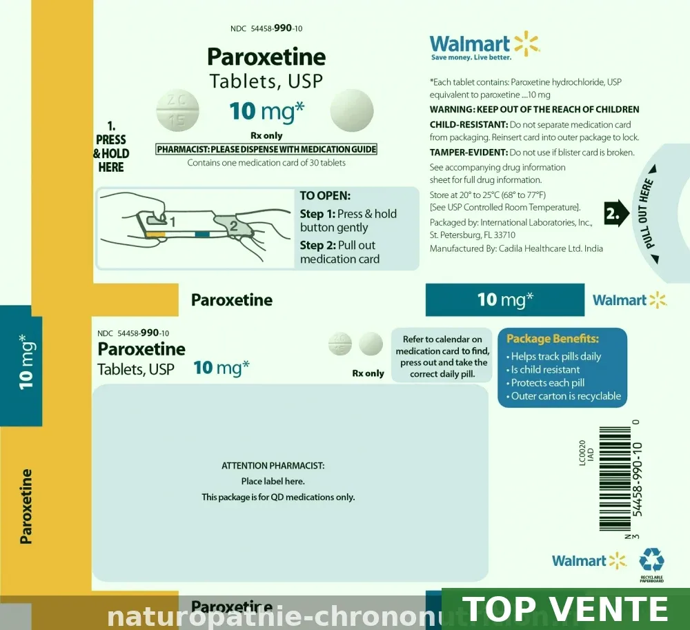 Acheter Paroxétine 40mg générique en France — livraison rapide